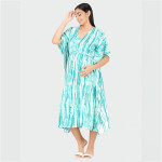 Green and Dye Dyed Maternity Kaftan Midi Dress